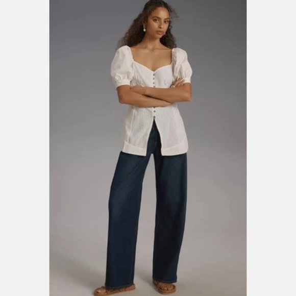 Brand New Maeve Puff-Sleeve Sweetheart Top - Picture 3 of 16